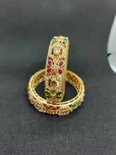 Green & Red Stone & Moti Kada