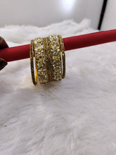 Flower Stone Golden Kada