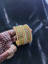 Red & Green Golden Moti Set