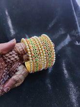 Red & Green Golden Moti Set
