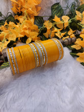Yellow Chuda with Stone Kadas