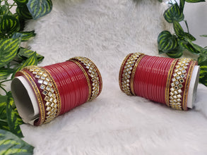 Maroon Chuda with Kundan Kadas