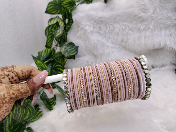 Faded Pink Bangle Set