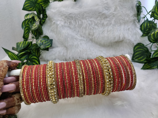 Royal Red Bangle Set
