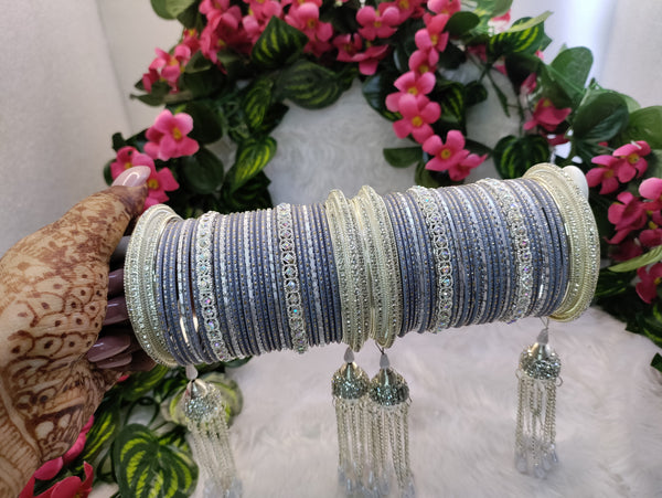Silver Grey Latkan Set