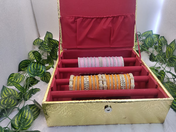 Golden Bangle Box (4 Section)