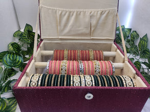 Magenta Bangle Box(3 Section)